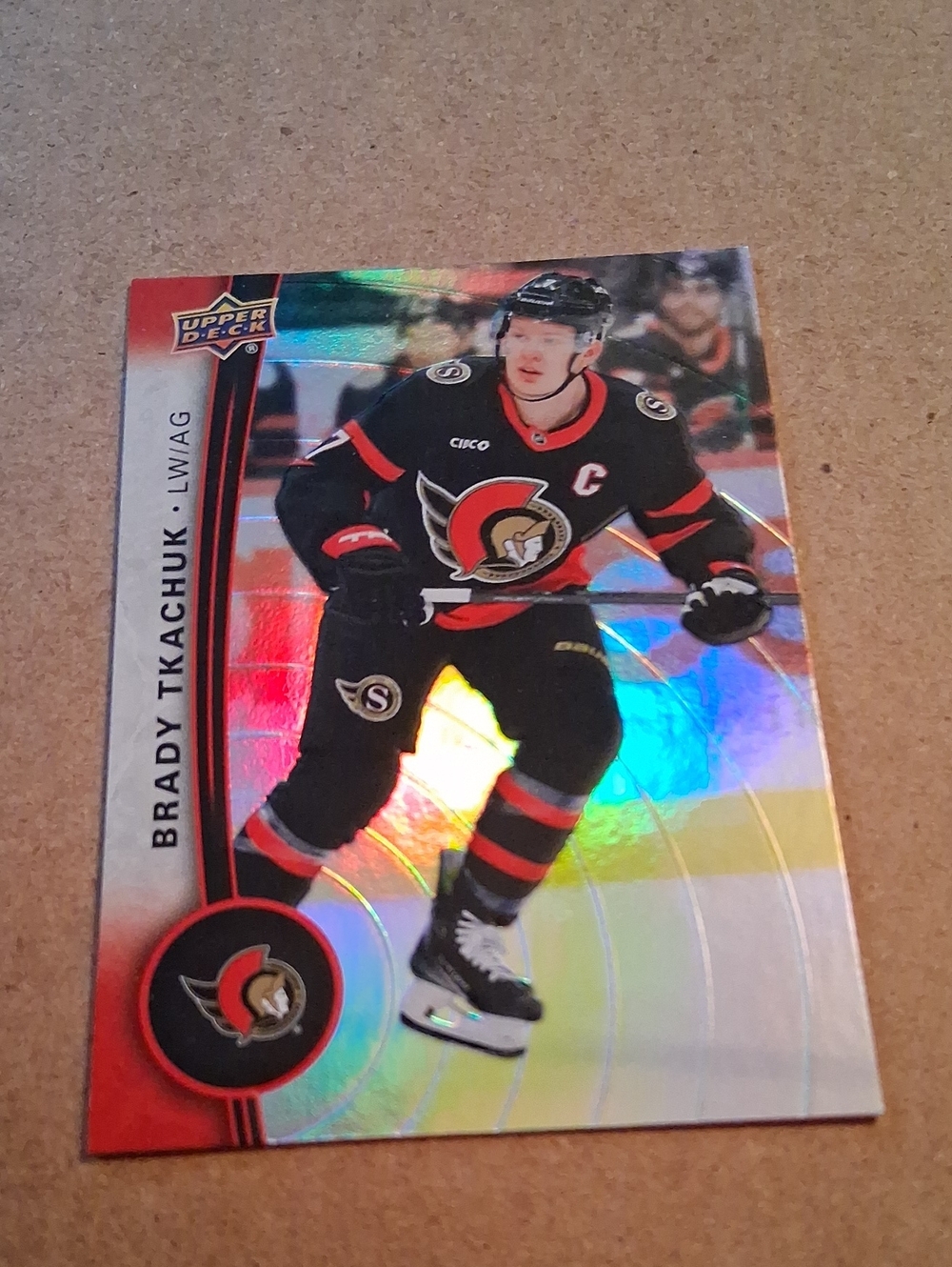 Senators Upper Deck Brady Tkachuk Hockey Cards